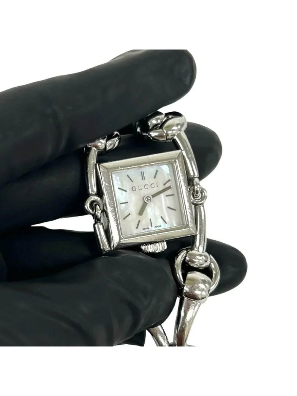 Gucci Signoria Stainless Steel Quartz Watch Wrist Silver